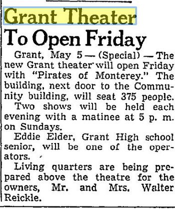 Grant Theater - May 5 1948 Opening (newer photo)